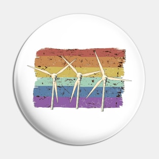 Pinwheels with rainbow colors (2) Pin