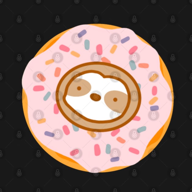 Cute Pink Donut Sloth by theslothinme