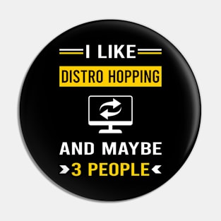 3 People Distro Hopping Distrohopper Pin