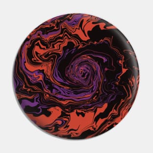 Sun and Fire Acrylic Pour Pin