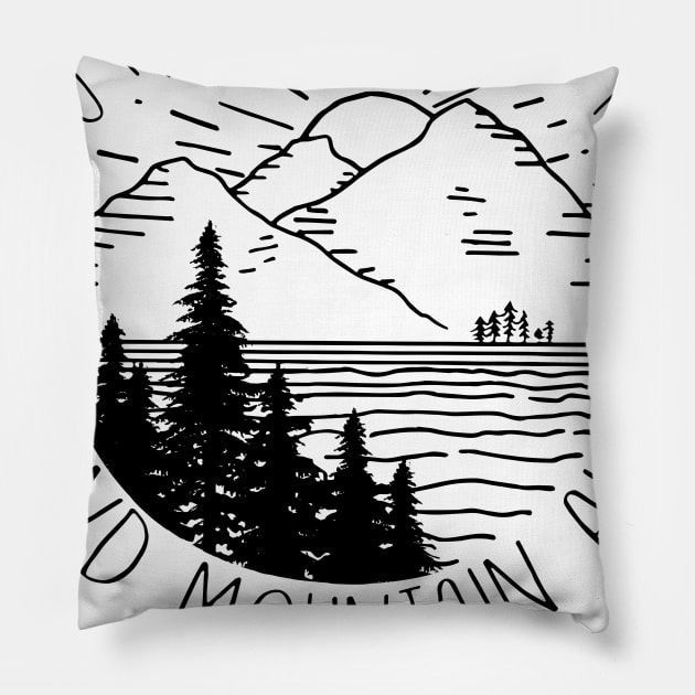 Morning Coffee And Mountain Air Hiking Pillow by gotravele store