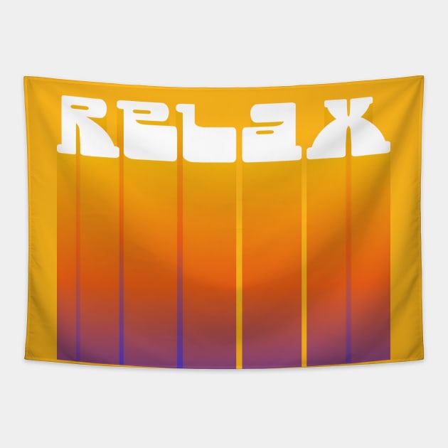 Relax Word Art Tapestry by Cider Printables