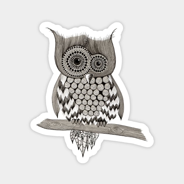 Rupert Owl Magnet by Beth Thompson Art