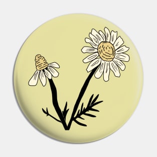 Chamomile Flowers Pin