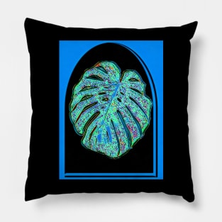 Monstera Stained Glass Pillow