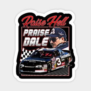 Dale Earnhardt Raise Hell Praise Retro 90s Magnet