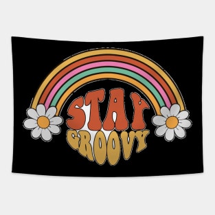 Stay Groovy 60s Outfit 70s Theme Costume Cute Rainbow Hippie Tapestry