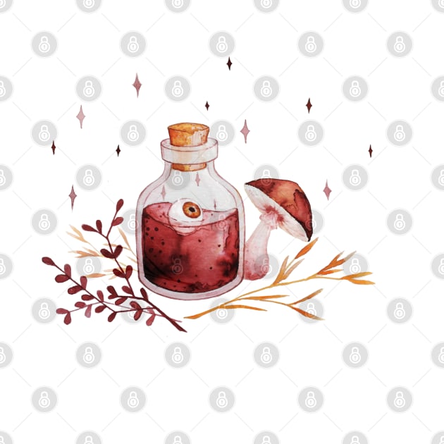 Spooky eye potion by Hana Nekrep Art