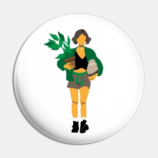 Matilda. Leon. Girl with a flower. Pin