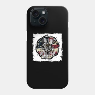 This Is God's USA Country Christian Sunflower American Flag Phone Case