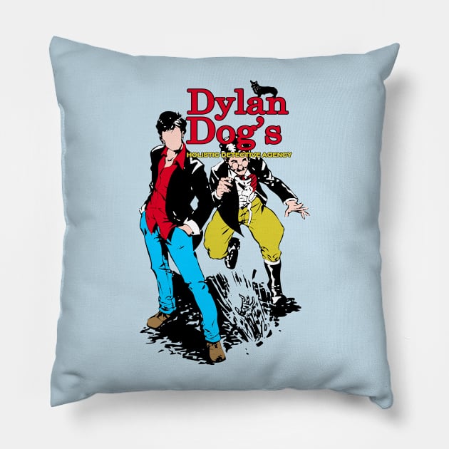 Dylan Dog's holistic detective agency Pillow by puglove