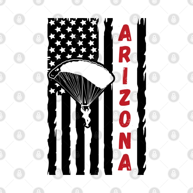 Arizona Vintage Paragliding Skydiving Parachuting Parasailing Logo by Vintage-TM