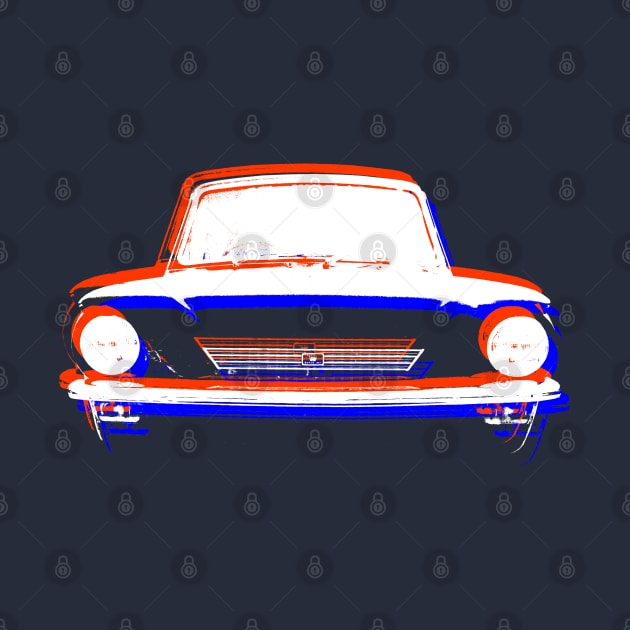 Hillman Imp British classic car monoblock red white blue by soitwouldseem