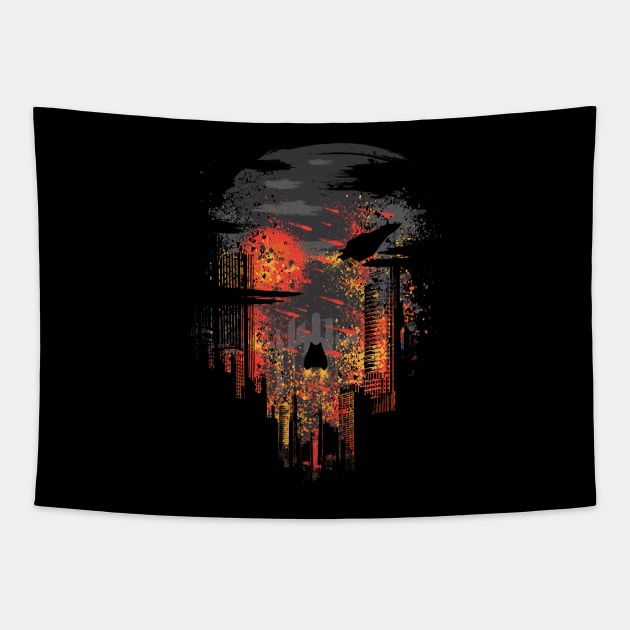 Evacuate Earth Tapestry by Daletheskater