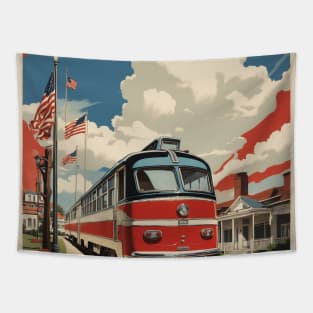 Ohio United States of America Tourism Vintage Poster Tapestry