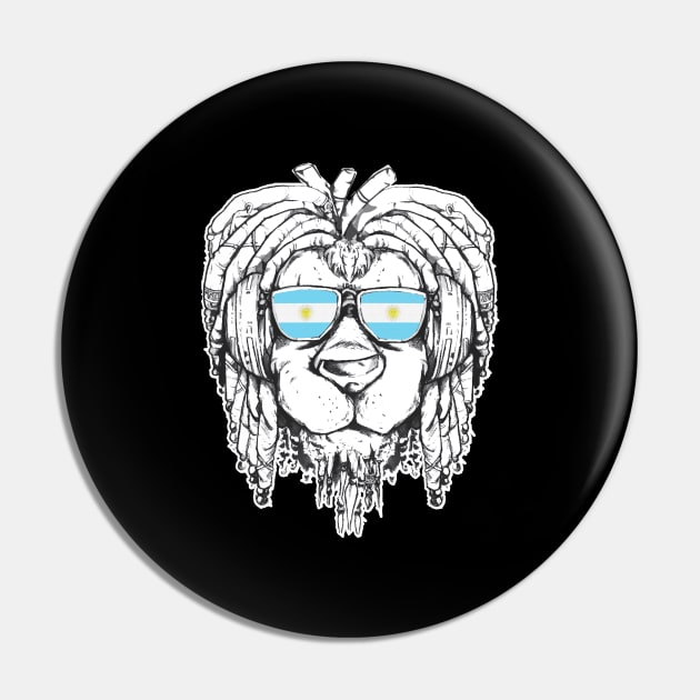 Rasta Reggae Lion Argentina Gift Rastafari Pin by Pummli