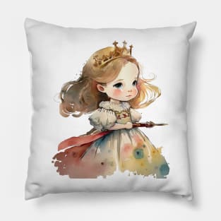 Princess Watercolor Pillow