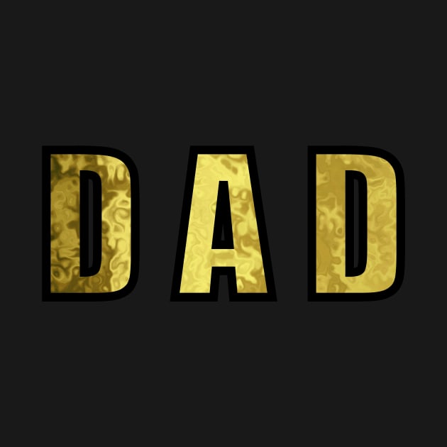 HAPPY Fathers Day Dad Gold Minimal Text by SartorisArt1