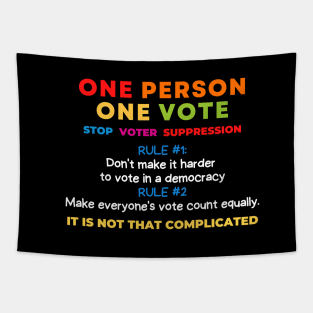 One Person = One Vote Tapestry