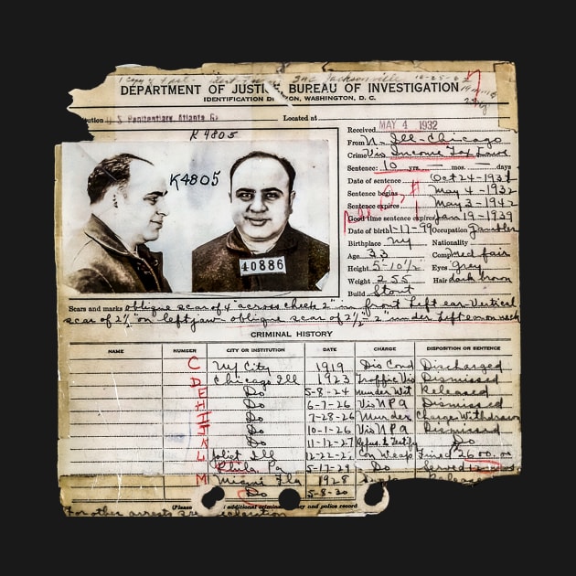 Al Capone Arrest Record, 1932 by GrampaTony