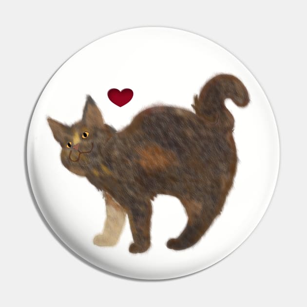 Cats Love Pin by Miozoto_Design