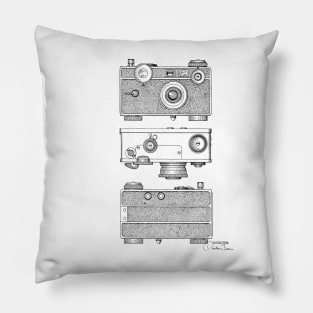 Camera Vintage Patent Drawing Pillow