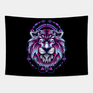 lion head artwork Tapestry