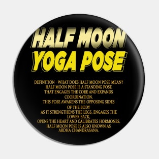 Half moon yoga pose Pin