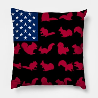 Squirre American Flag Costume Gift Pillow