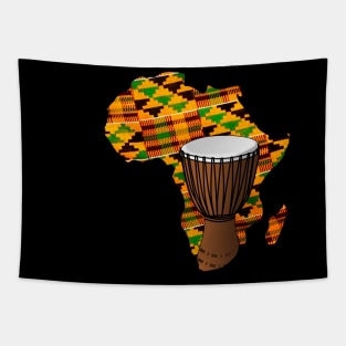 Africa Kente Pattern Drum Tapestry