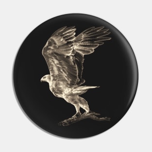 Eagle Preparing for Take-off Motivational Pin