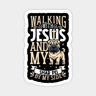 Jesus and dog - Shar Pei Magnet