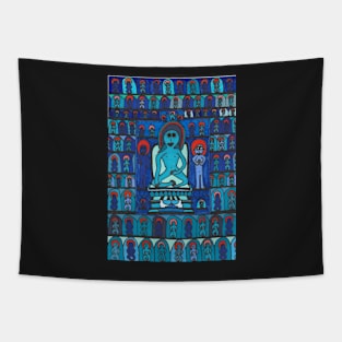 A Blue Buddhist Piece Tapestry