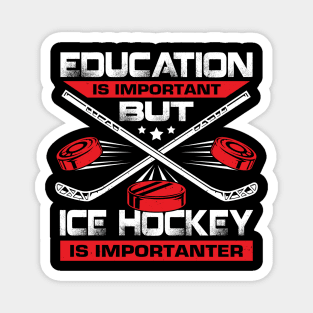 Funny Ice Hockey Player Gift Magnet