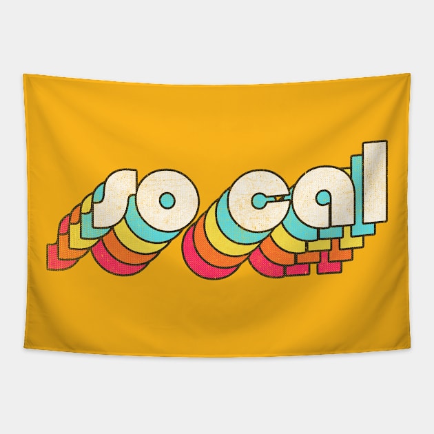 So Cal / Retro California Typography Design Tapestry by DankFutura