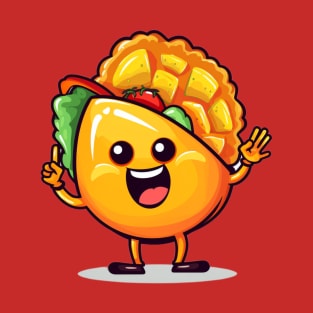 kawaii Taco cehees T-Shirt cute potatofood funny T-Shirt