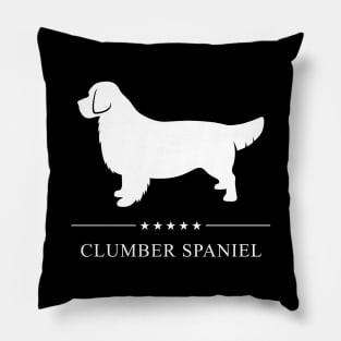 Clumber Spaniel Dog White Silhouette Pillow