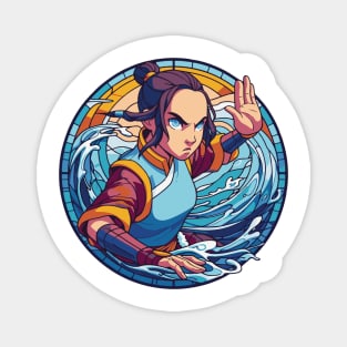 katara water tribe in battle position Magnet