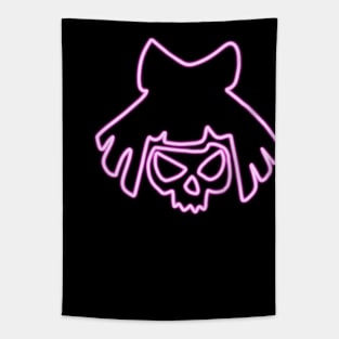 Cyberpunk 2077 - Mox Lizzies Neon Skull Tapestry