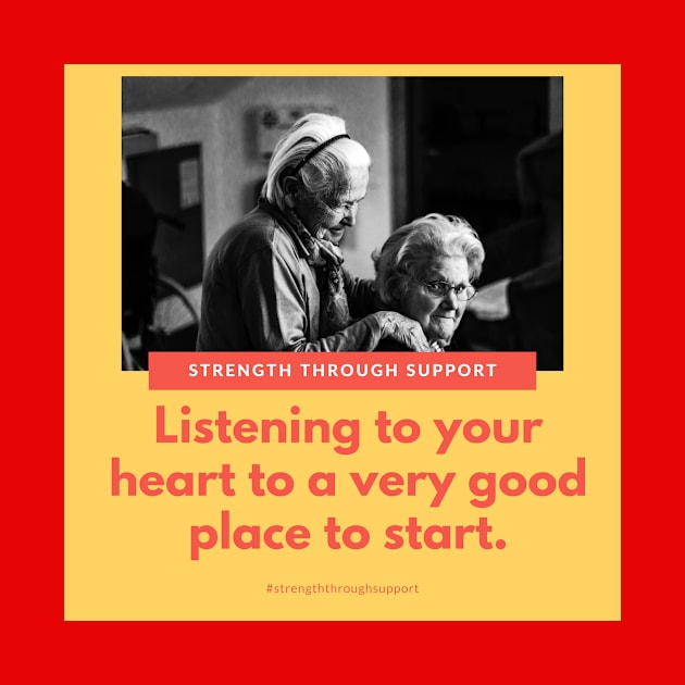 Listening to your heart... by Strength Through Support's Meme Merch!