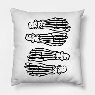 Skeleton Feet (pattern) Pillow