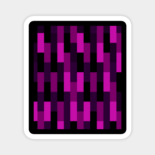 Pink and Purple Geometric Art in Tiled Pattern Magnet