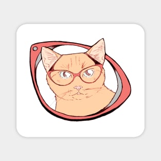 Millicent the cat in cat eye glasses Magnet