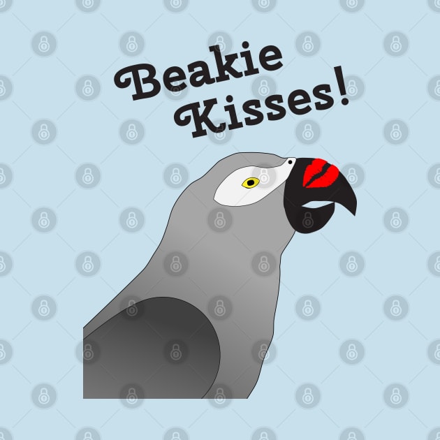 Beakie Kisses African Grey Parrot by Einstein Parrot