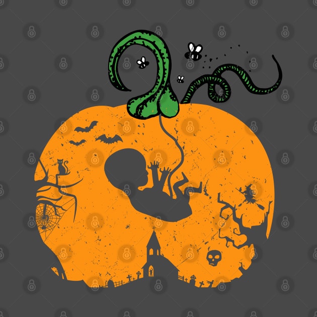 Halloween Maternity Pregnancy Announcement Fetus Baby by Sleazoid