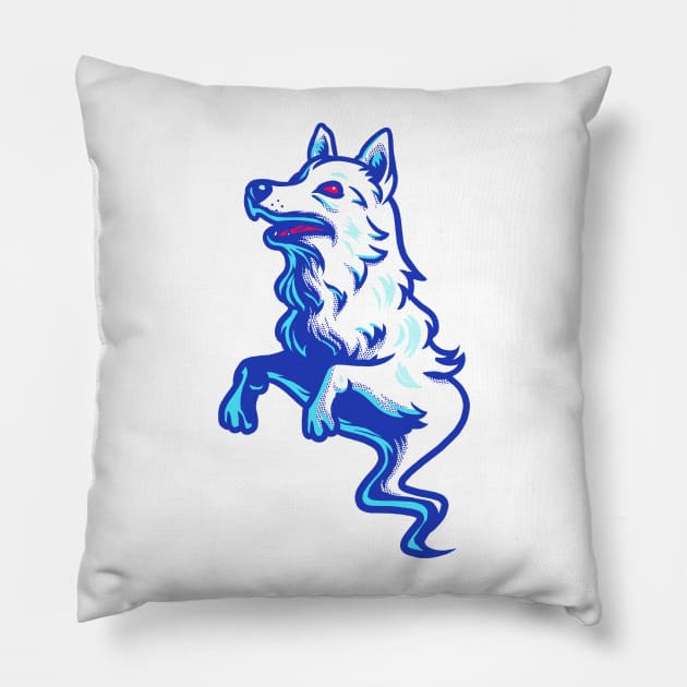 Ghost Wolf Pillow by wehkid