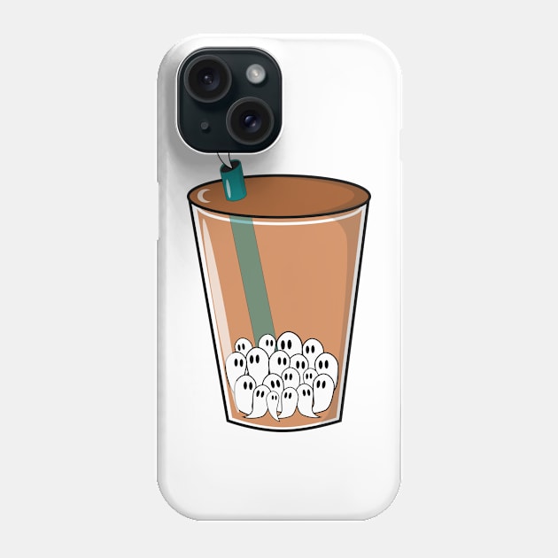 boo-ba Tea, haunted bubble tea Phone Case by MetaCynth