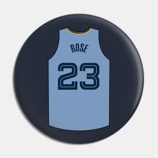 Derrick Rose Memphis Jersey Light Blue Qiangy Pin