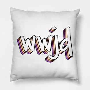 what would jesus do? x wwjd Pillow