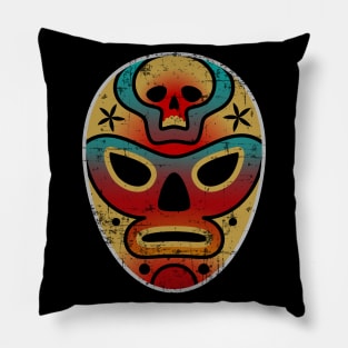 Luchador - Wrestling - Grunge design Pillow